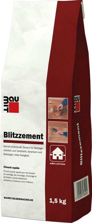 Der Baumit Blitzzement ist im 1,5 kg Sack erhältlich.