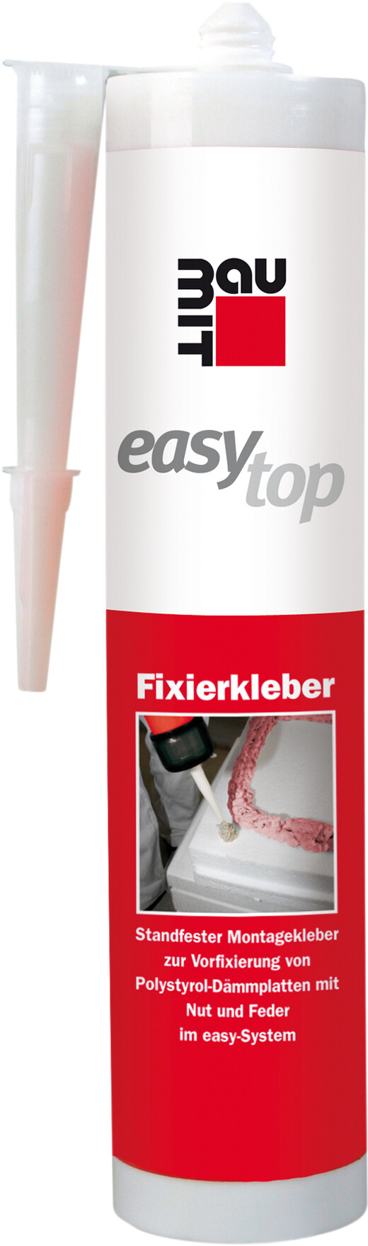 Der Baumit easytop Fixierkleberist speziell zum Verkleben von EPS-Dämmplatten im easytop-WDV-System.