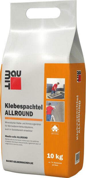 Der Baumit Klebespachtel ALLROUND ist im 10 kg Foliensack erhältlich.