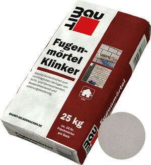 Fugenmörtel Klinker mit Farbton Silbergrau Marmor im 25 kg Sack.